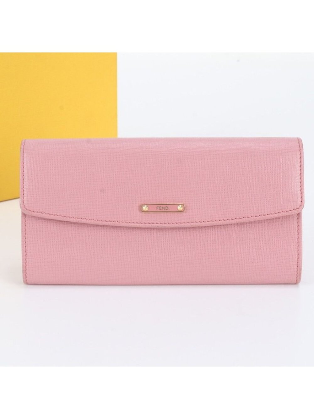 Fendi Simply Wallet Leather Long Gold